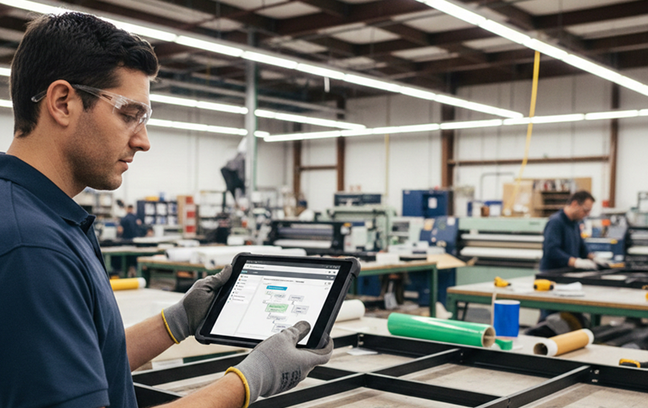Sign shop software dashboard for order management and workflow